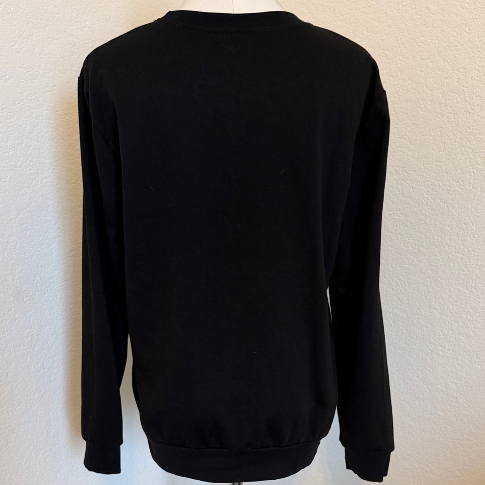 PatPat Black Top with Pumpkin Graphic Face Features Glow In The Dark Size M - Picture 10 of 11